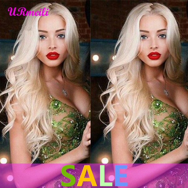 URmeili Brazilian Virgin Hair Body Wave 613 Blonde Bundles with Frontal 10A Remy Human Hair 3 Bundles With 13*4 Lace Frontal For Hair