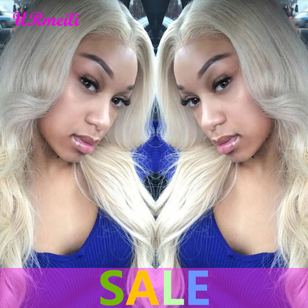 URmeili 613 Blonde Bundles With Frontal Pre Plucked With Baby Hair Bleached Plutinum Blonde DHgate Brazilian Remy Human Hair Body Wave