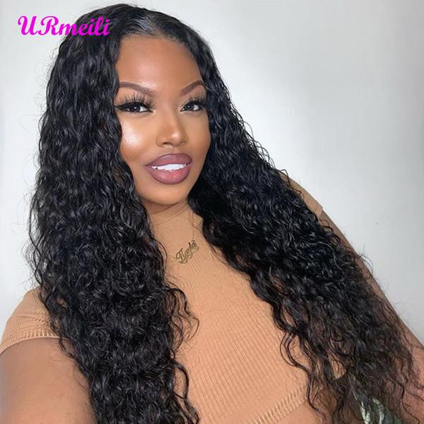 Brazilian Deep Wave Human Hair Bundles With Closure 4*4 Transparent Lace Closure Medium Brown 3/4 Bundles Virgin Human Hair with Closure