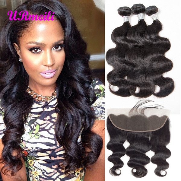 Brazilian body wave bundles with lace frontal closure 10a grade virgin hair Brazilian Body Wave Human Hair Bundles With Lace Closure DHgate