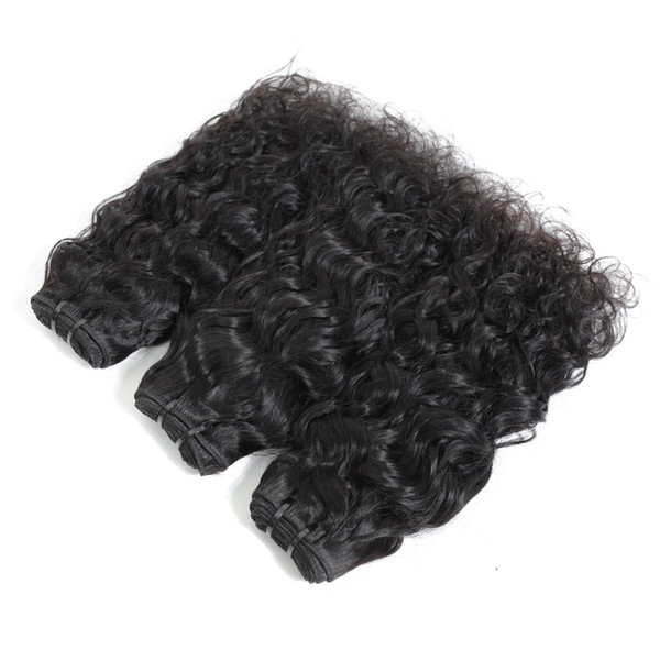 Brazilian Water Wave virgin Hair Bundles With Lace closure Brazilian Human hair Extensions Brazilian Virgin Human Hair