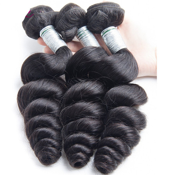 3pcs lot Brazilian Loose Wave Human Hair Weaves 8A Loose Curly Hair Weave Weft Mink Wavy Hair Bundles