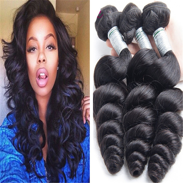 Peruvian Loose Wave Hair 3Bundles Grade 8A Unprocessed Peruvian Loose Wave Curly Hair Weaves Hair Products