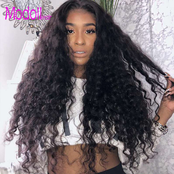 Deep Wave Bundles With Closure Peruvian Virgin Hair 3/4 Bundles With Closures 10A Grade Human Hair Weave Deep Wave Bundles with Closure