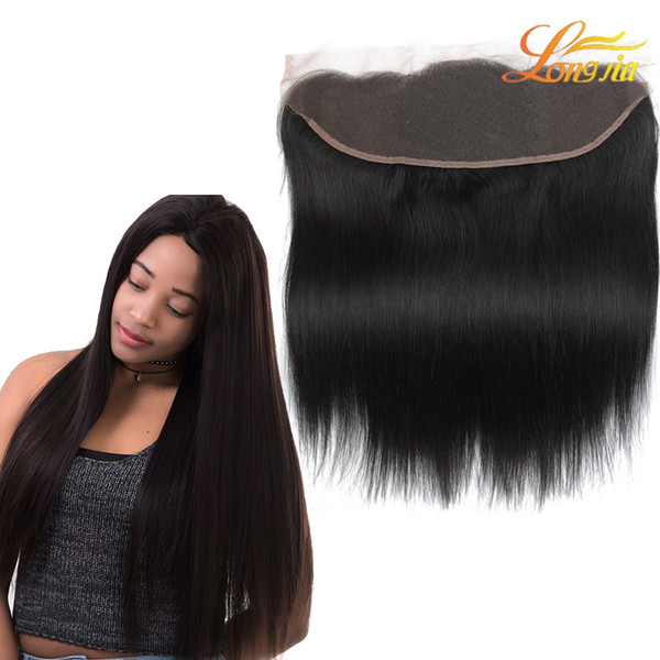 Lace Frontal Closure Ear To Ear 13x4Size Peruvian Straight Frontal Malaysian Indian Brazilian Cambodian Virgin Human Hair Top Lace Frontal