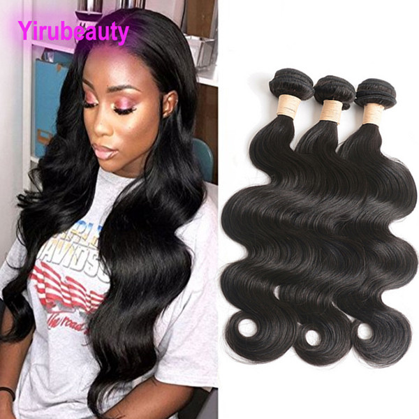 Brazilian Human Hair Long Inch 3 Bundles Body Wave Double Hair Wefts 30-40 Inch Virgin Hair Body Wave