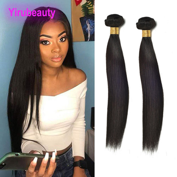 Peruvian Human Hair 2 Bundles Straight Virgin Hair Extensions Silky Straight Peruvian Virgin Hair Two Pcs One Lot 8-30inch