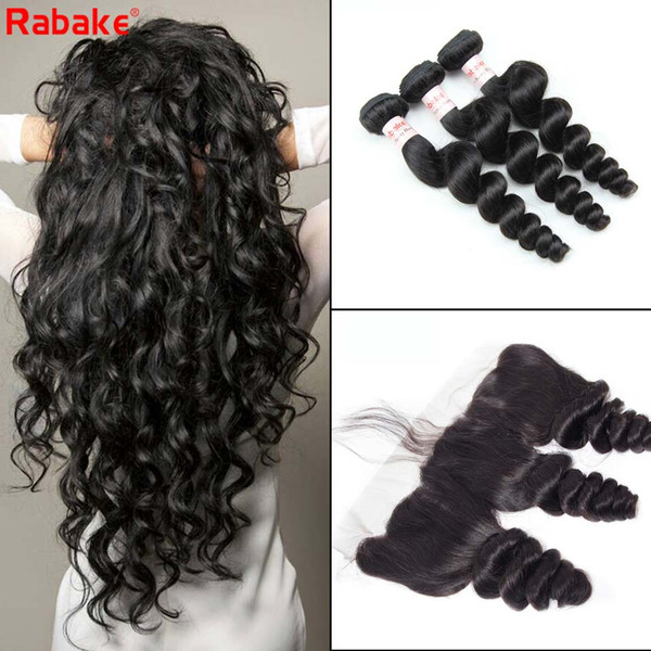 Remy Malaysian Human Hair Loose Wave Bundles With 13x4 Lace Frontal Cheap Price 9A Grade HumanHair Loose Wave Hair Weaves Extensions