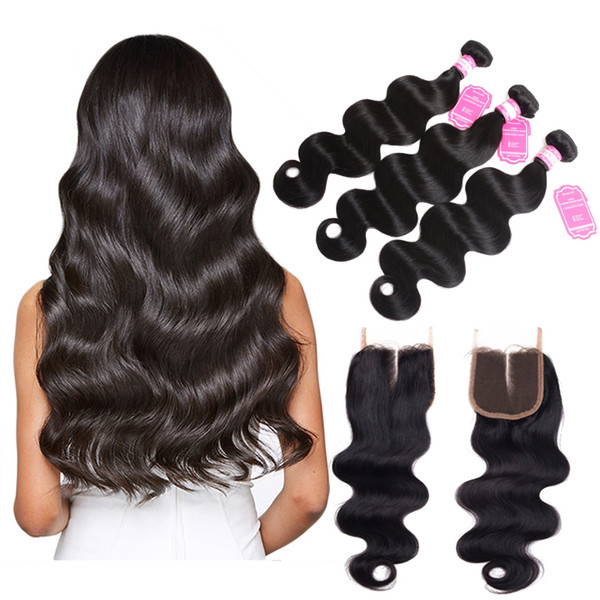 Free sample wholesale virgin brazilian body wave hair bundles human hair weave bundle with closure double weft virgin brazilian hair