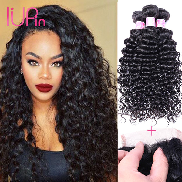 Malaysian Virgin Hair Deep Curly Human Hair Extensions Cheap Malaysian Hair 3 Bundles with Closure and Deep Wave Beauty Supply On Sale