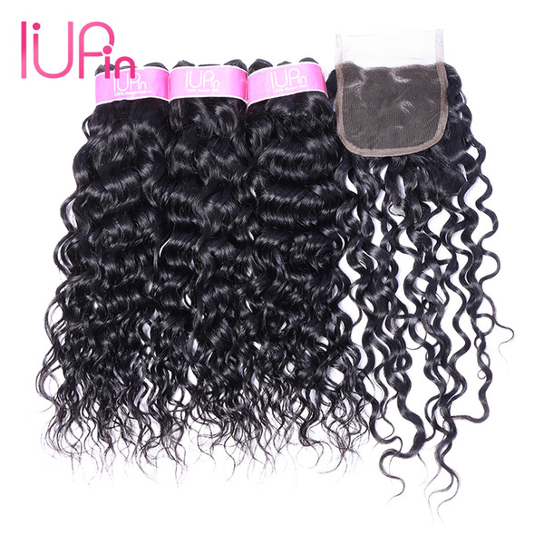 Peruvian Water Wave Human Hair 3 Bundles With Closure Cheap Peruvian Virgin Human Hair Bundles and Closure Wet and Wavy Human Hair Extension