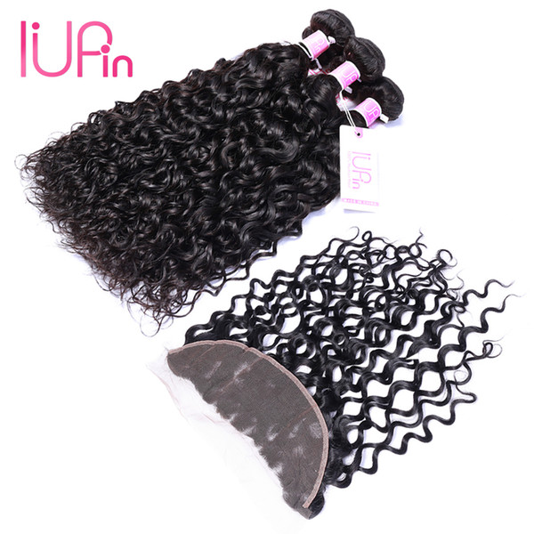 Water Wave 3 Bundles With Lace Frontal Free Part 8A Human Hair Brazilian Hair Extensions for Women Unprocessed Virgin Brazilian Hair