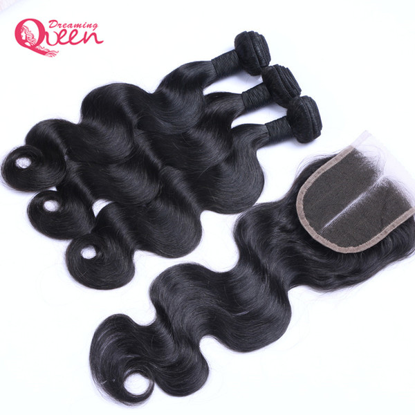 Brazilian Body Wave Hair Bundles With Closure Brazilian Virgin Human Hair With Lace Closure Unprocessed Body Wave Hair Weaves With Closure