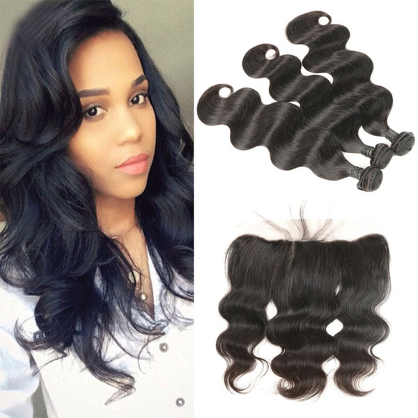 Peruvian Body Wave With Closure 3 Bundles Remy Human Hair With 13*4 Free Part Ear to Ear Lace Frontal