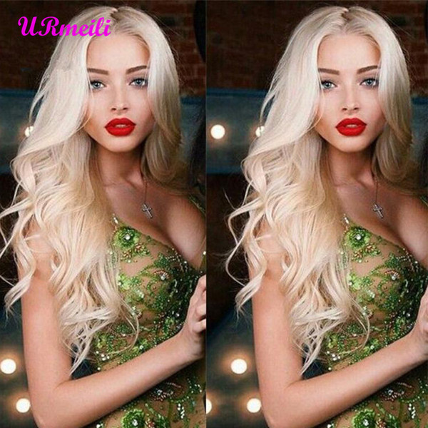 URmeili Brazilian Virgin Hair Body Wave 613 Blonde Bundles with Frontal Remy Human Hair 3 Bundles With 13*4 Lace Frontal For Hair