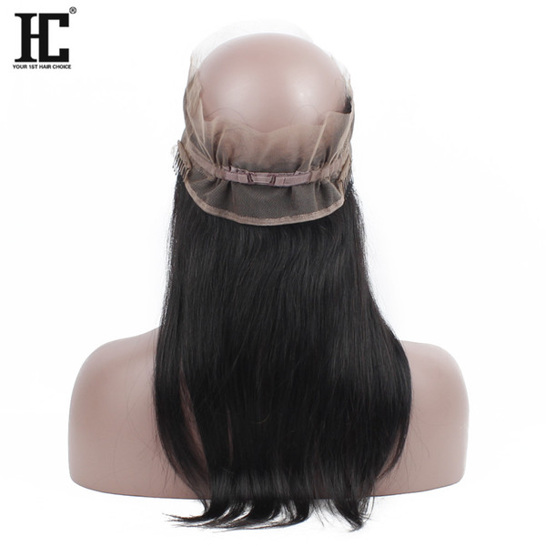 Brazilian Virgin Human Hair 360 Lace Frontal Closure Pre-Plucked With Baby Hair 8