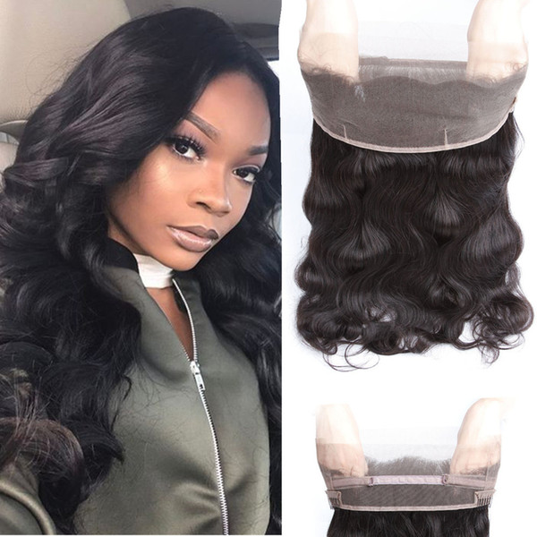 Malaysian Body Wave Hair 360 Lace Frontal with Baby Hair Natural Color 8-20 inch Non Remy Human Hair Free Part Top Lace Frontal Closure