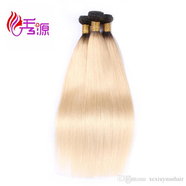 New Arrival 1B 613 Ombre Brazilian Straight Remy Human Hair Bundles 1B 613 Blonde Grade Virgin Remy Human Hair Bundles 