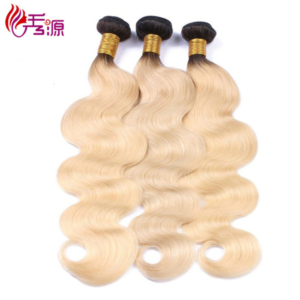 1B 613 Honey Blonde Virgin Human Hair Bundles Xiuyuan Brazilian Body Wave 613 Blonde Remy Human Hair Extensions