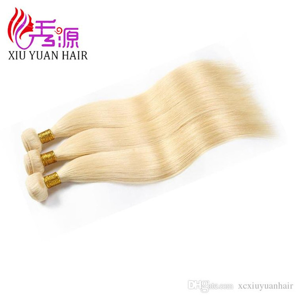 Blonde Xiuyuan Hair Malaysian 613 Blonde Straight Virgin Remy Human Hair Bundles 613 Blonde Remy Human Hair Weave 3 Bundles