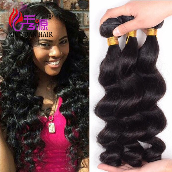 Cuticle Aligned Loose Wave Virgin Human Hair Bundles For Black Women Xiuyuanhair 100 Unprocessed Virgin Human Hair Extensions 