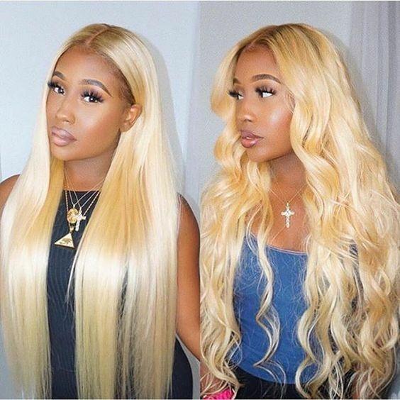 613 Blonde Remy Human Hair Bundles Straight Grade Virgin Hair Honey Blonde Remy Human Hair Weft Extensions Wholesale