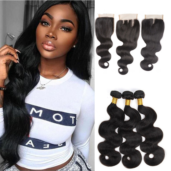 Human Hair Bundles With Closure Body Wave Grade Remy Human Hair Bundles With Frontal Double Weft Cuticle Aligned Virgin Hair