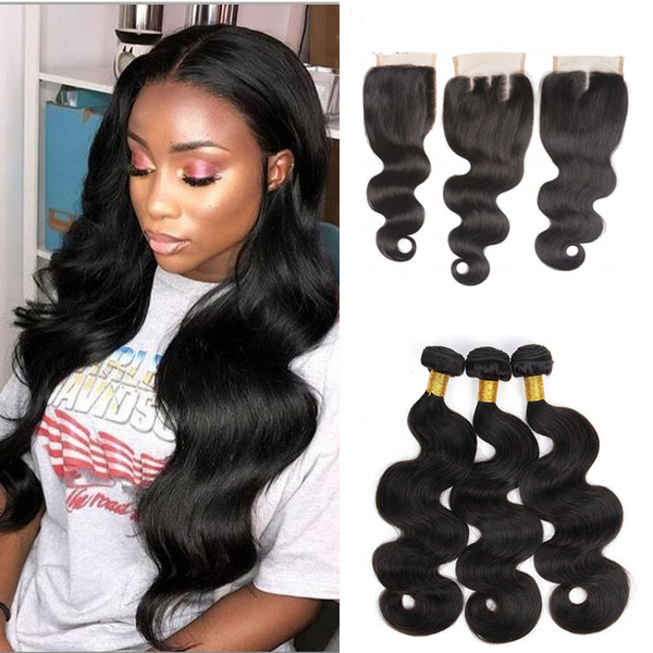 Grade Virgin Hair Bundles With Closure 100 Unprocessed Raw Indian Virgin Human Hair Bundles With Top Lace Closure 