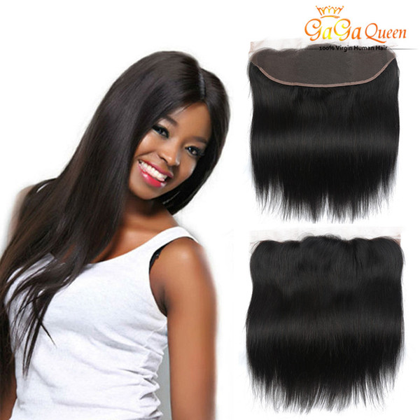 1PC Ear to Ear Lace Frontal Closure 8a Brazilian Straight hair 4x13 Lace Frontal Lace Closure Natural Color