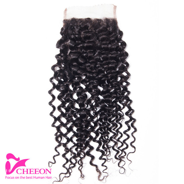 Virgin Hair Extension High Quality Top Closure 4pcs+1pc Kinky Curly Virgin Hairs Peruvian Human Hair With Closure Hair Weave Can Be Dyed