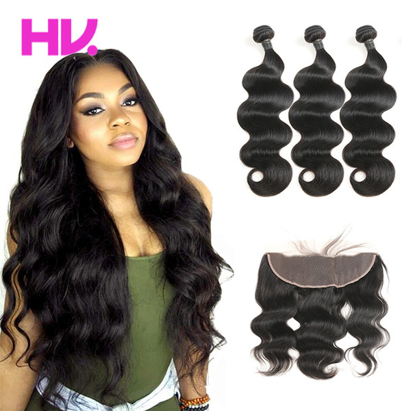 Brazilian Hair Weave Bundles Body Wave Bundles With Frontal Human Hair 3 Bundles With Closure Frontal Hair Extension