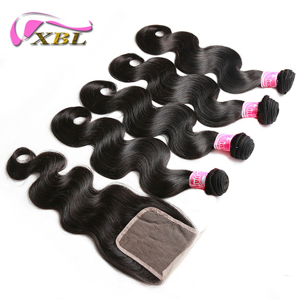 xblhair ombre human hair bundles with closure virgin human hair extensions within all hair texture sale