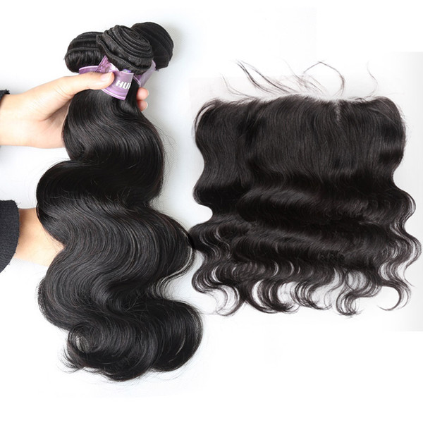 xbl body wave bundles and lace frontal ,virgin body wave hair extensions and 13by4 ear to ear lace frontal