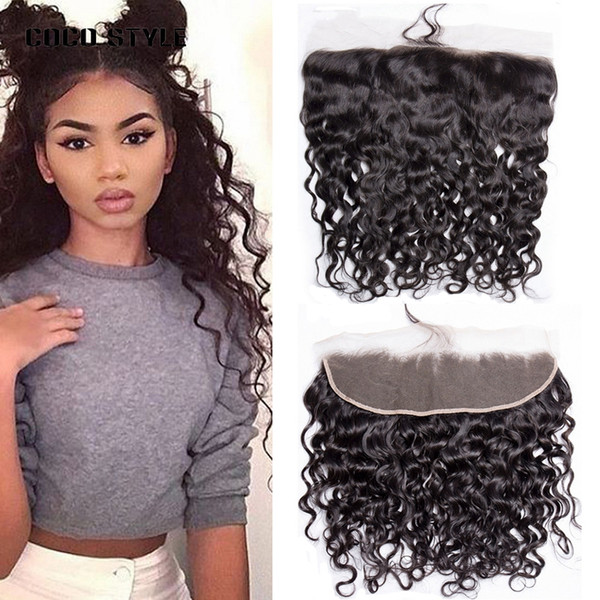 Brazilian Water Wave 13*4 Ear To Ear Lace Frontal Closure Remy Hair Weave Bundles 100% Human Hair Free