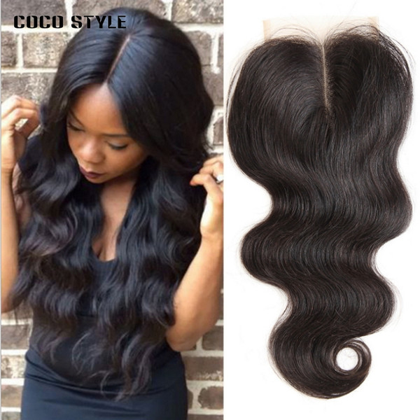 8A Human Hair 4x4 Lace Closures 100% Unprocessed Brazilian Body Wave Human Hair Best Lace Closure Free Part Middle Part Three part