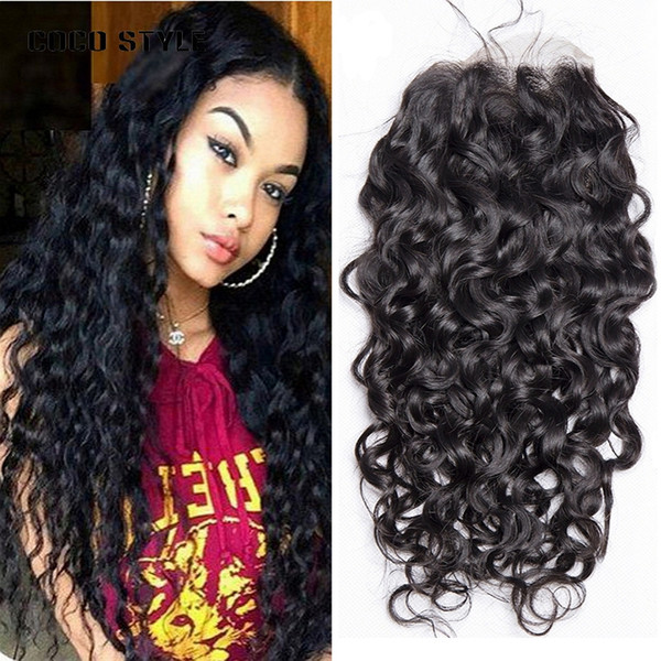 Water Wave Lace Closure Brazilian Hair 4