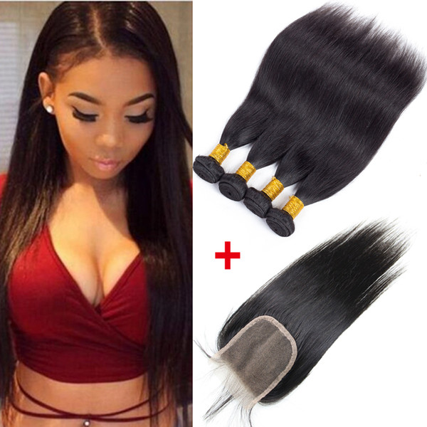 Silk Brazilian Virgin Hair Bundle Deals Straight Cheap Remy Human Hair Weave Bundles Peruvian Indian Malaysian Hair Bundles Wholesale Price