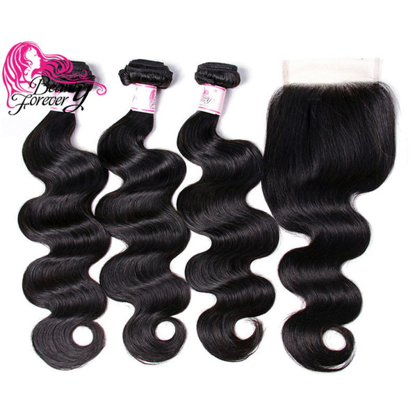 8A Malaysian Virgin Body Wave Bundles With Closure Free Part Lace Closure Human Hair Extensions Remy Human Hair Weave With Closure Wholesale