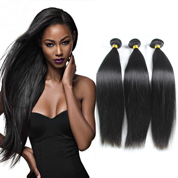 bundles Brazilian Straight 8-28inch 2 bundles virgin human hair bundles unprocessed extensions natural color thick soft code two