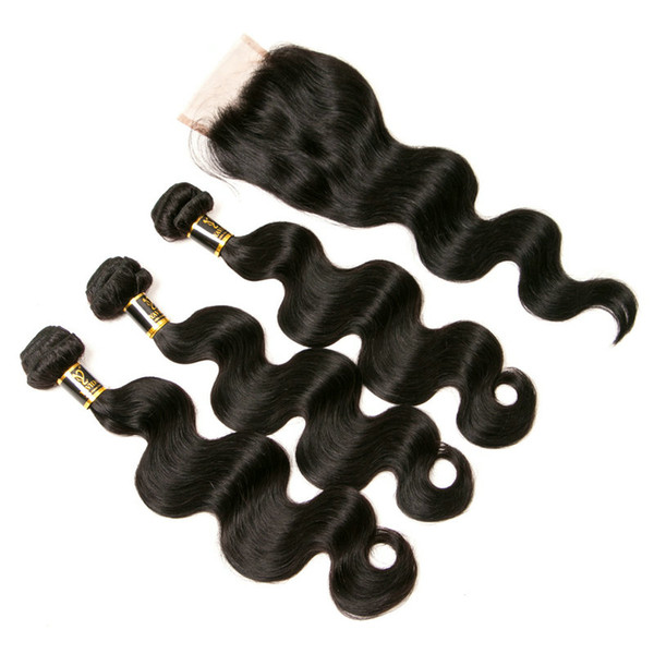 New Arrival Brazilian hair Body Wave Extension 100G/piece100%unprocess Human hair Bundles 3bundles with a closure