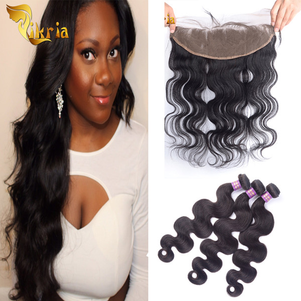 Human Hair Wefts With Closure 13x4 frontal Ear To Ear Brazilian Peruvian Body Wave Unprocessed Natural Hair Weave 3 Bundles With Frontal