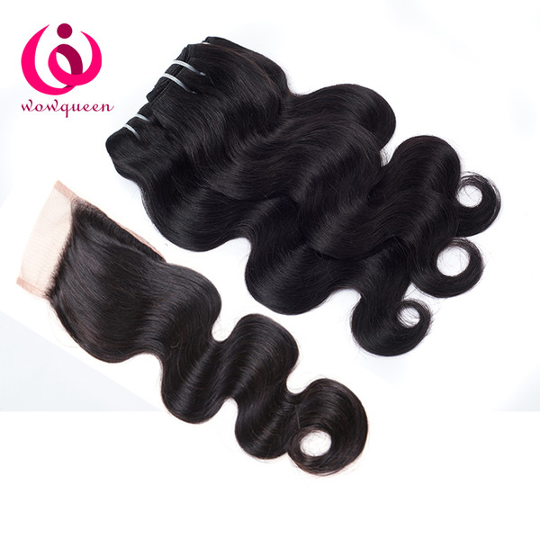 Indian Virgin Hair Body Wave Lace Closures With Bundles Unprocessed Remy Human Hair Extension With Closure Raw Indian Hair Weave 8-26 inches