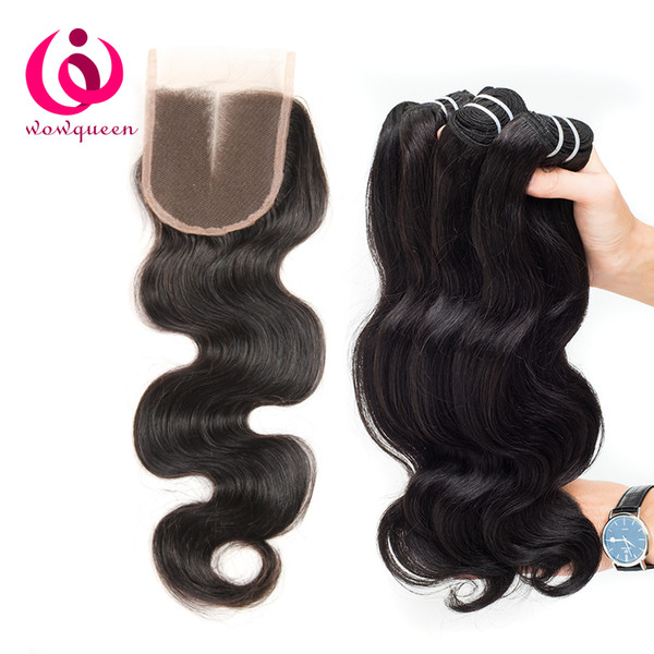 Peruvian Hair Weave With Closure Body Wave Human Hair Bundles With Lace Closures Cheap 8A Unprocessed Virgin Hair Extensions With Closure