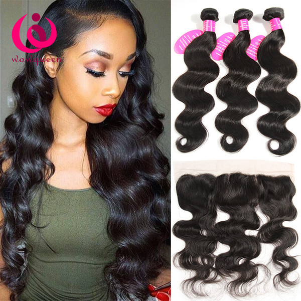 13x4 Ear to Ear Lace Frontal Closure With Hair Bundles Brazilian Body Wave With Lace Frontal Remy Human Hair Weave Brazilian Virgin Hair