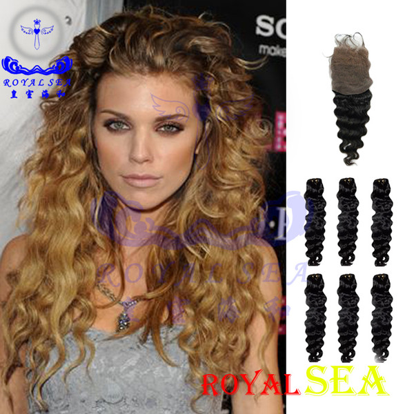 Full water wave beach wave human remy hair bundles soft hair weft