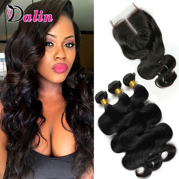 Brazilian Body Wave 3 Bundles With Closure Brazilian Virgi Hair Body Wave With Lace Closure Brazilian Body Wave Human Hair With 4*4 Closure