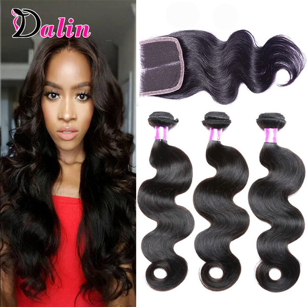 Brazilian Body Wave 3 Bundles With Closure 7A Unprocessed Brazilian Virgin Hair Body Wave With Closure Brazilian Body Wave Human Hair Weaves