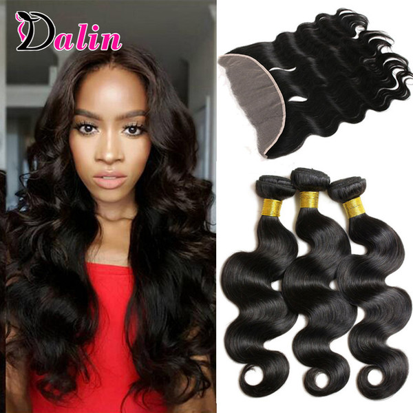 3 Bundles Brazilian Body Wave With Frontal Brazilian Body Wave Human Hair With Lace Frontal Brazilian Virgin Hair With 13*4 Frontal Closure