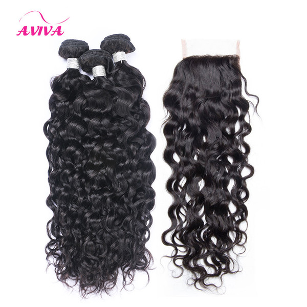 Cambodian human Hair Weaves and Closures straight deep loose Body natural Wave Bundles 3 pcs Hair With Lace Closure Human Hair Extensions