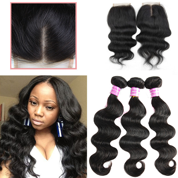 Brazilian Virgin Hair Body Wave Weaves and 4